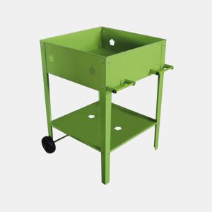 Mesa de envasamento de metal Laurier - 55 x 55 x 80 cm - Verde