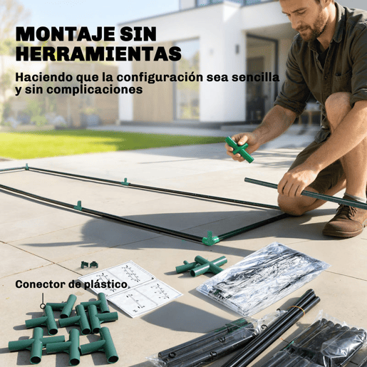 Outsunny Estufa Pequena de 3 Níveis Estufa Exterior com 2 Portas Enroláveis Estrutura de Aço e Cobertura de Plástico Anti-UV para Cultivar Plantas Flores 143x46x164 cm Transparente