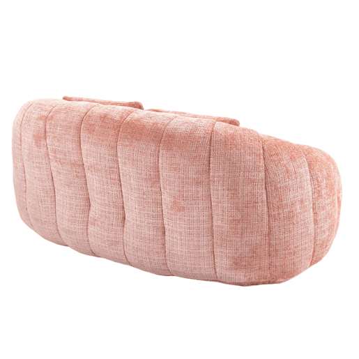 Sofá puff individual - confortável e durável, encosto alto - rosa