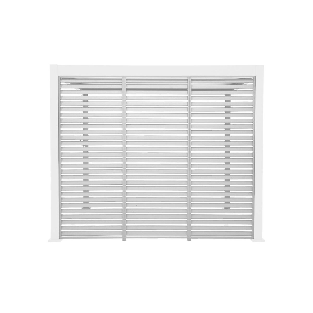 Conjunto de 3 persianas de 1m para pérgola bioclimática, 3x3m v2 4x3m 6x3m , triomphe persianas 1m, blanco, 93x6x236 cm