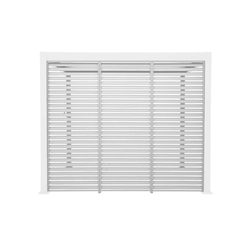 Conjunto de 3 persianas horizontais de 1m para pérgola bioclimática de alumínio Branco - 93x6x236 cm