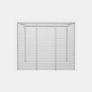 Conjunto de 3 persianas horizontais de 1m para pérgola bioclimática de alumínio Branco - 93x6x236 cm