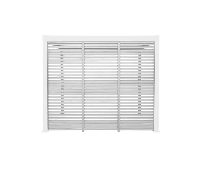 Conjunto de 3 persianas de 1m para pérgola bioclimática, 3x3m v2 4x3m 6x3m , triomphe persianas 1m, blanco, 93x6x236 cm