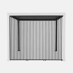 Conjunto de 3 persianas verticais 1m pérgola bioclimática Antracite - 92.5x6x236 cm