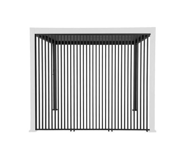 Conjunto de 3 persianas verticales 1m pérgola bioclimática , triomphe persianas 1m, antracita, 92.5x6x236 cm