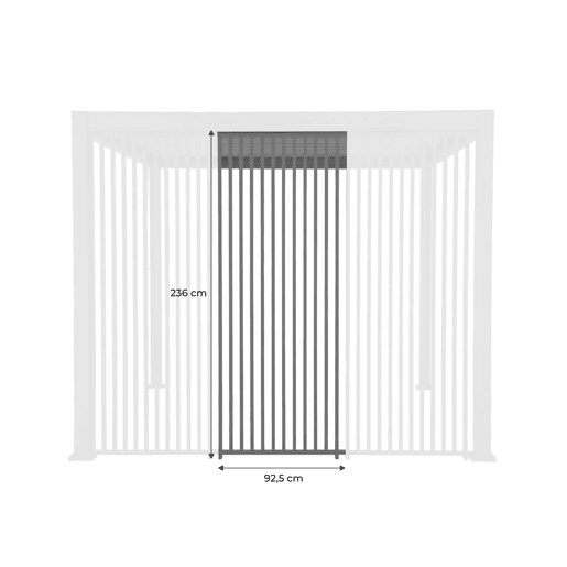 Conjunto de 3 persianas verticais 1m pérgola bioclimática Antracite - 92.5x6x236 cm