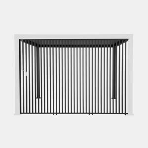 Conjunto de 3 persianas verticais 1.3m para pérgola bioclimática de alumínio 4x3m Antracite - 123.5x6x236 cm
