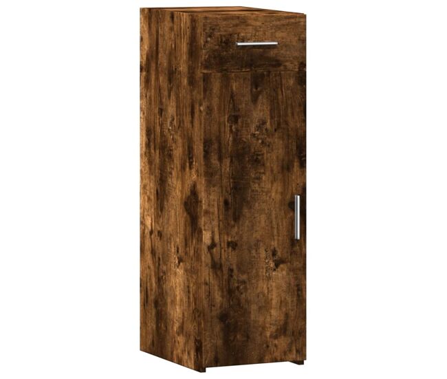 Aparador - mueble de almacenamiento de madera de ingeniería roble ahumado 30x42,5x93 cm es3581