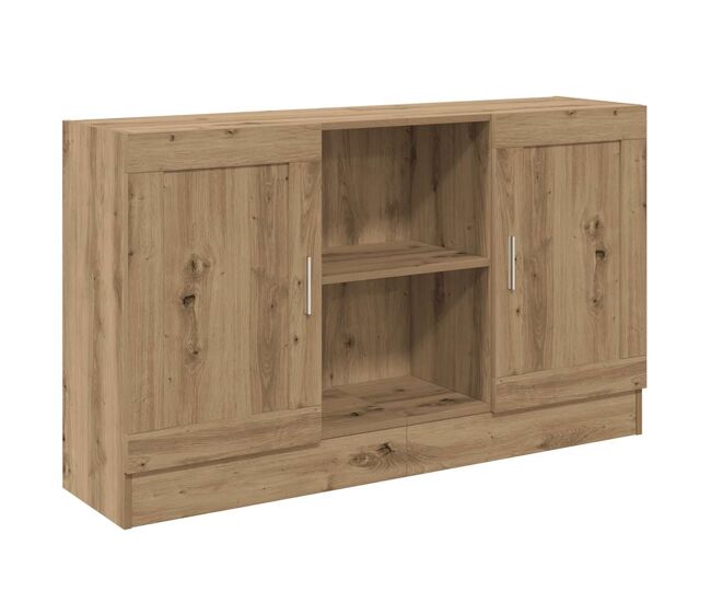 Aparador - mueble de almacenamiento de madera de ingeniería roble artisan 120x30,5x70 cm es3669