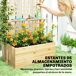Jardinera con Enrejado Madera de Abeto Outsunny Jardinera con Enrejado Madera de Abeto Outsunny Marrón