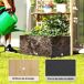 Jardinera con Enrejado Madera de Abeto Outsunny Jardinera con Enrejado Madera de Abeto Outsunny Marrón