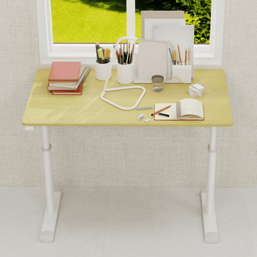 Secretária ajustável 120x60 cm - Multiusos, regulável em altura - Madeira
