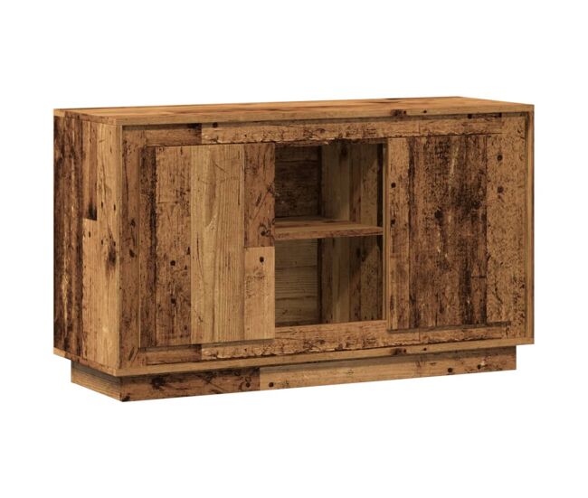 Aparador - mueble de almacenamiento de madera de ingeniería envejecida 102x35x60 cm es3233