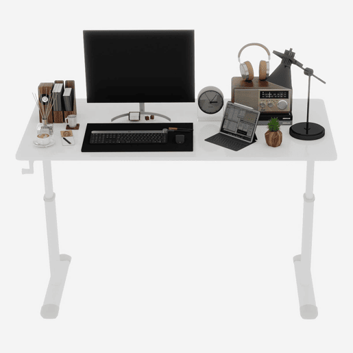Secretária ajustável 120x60 cm - Multifuncional, altura regulável, compacta - Branca