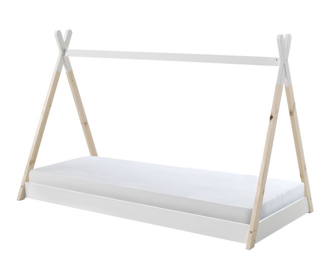 Cama casita infantil tipi 107x206x134 blanco