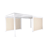 Pérgola bioclimática 3x6m de alumínio e aço + 2 toldos 3m Branco - 574x272x231 cm