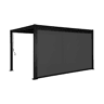 Pérgola bioclimática em alumínio e aço 3x4m + estore 4m Preto - 392x292x224 cm