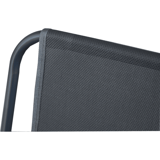 Mesa e cadeiras de jardim em metal Convivia com guarda-sol - 6 lugares - Cinzento antracite