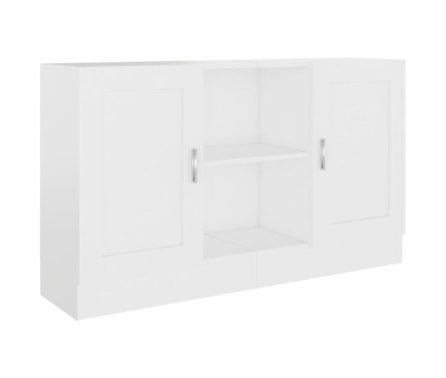 Aparador - mueble de almacenamiento de madera contrachapada blanco 120x30,5x70 cm es2451