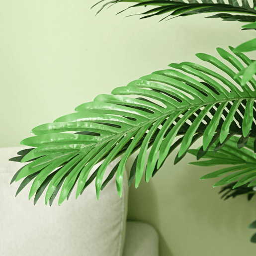 HOMCOM Planta Artificial Decorativa 160 cm Palmeira Artificial com Vaso e Folhas para Interior Casa Sala Escritório Verde