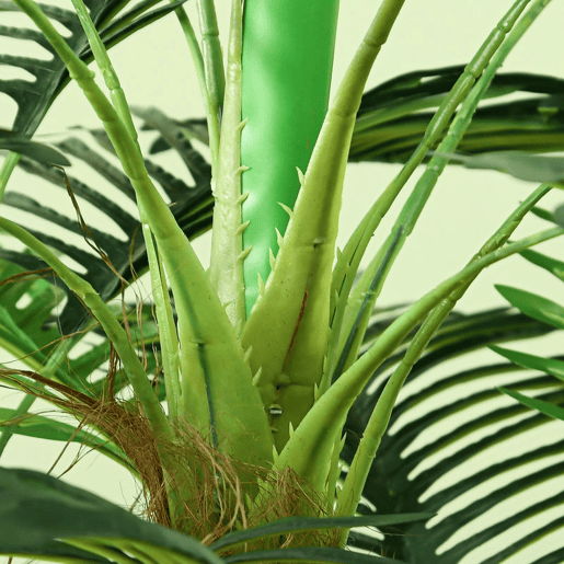 HOMCOM Planta Artificial Decorativa 160 cm Palmeira Artificial com Vaso e Folhas para Interior Casa Sala Escritório Verde