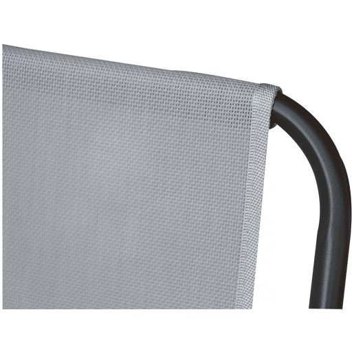 Mesa e cadeiras de jardim em metal Convivia com guarda-sol - 6 lugares - Cinzento claro