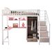 Cama alta para niños 252x146 Cama alta para niños 252x146 Blanco