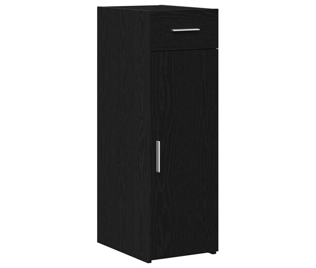 Aparador - mueble de almacenamiento con cajón roble negro 30 x 42,5 x 93 cm es1792