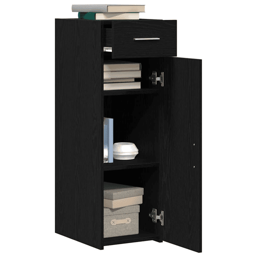 Bufete - Móvei de apoio com gaveta Carvalho Preto 30 x 42,5 x 93 cm pt1792