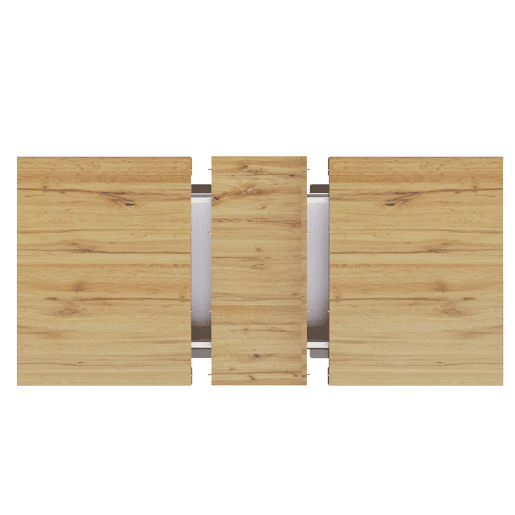 Mesa de jantar extensÃvel 110(140)x70x76 cm - Madeira com relevo solar - Branca Mesa de jantar extensÃvel 110(140)x70x76 cm - Madeira com relevo solar - Branca