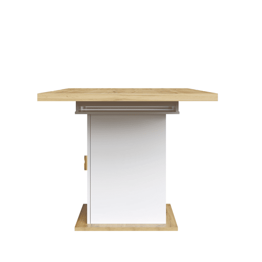 Mesa de jantar extensÃvel 110(140)x70x76 cm - Madeira com relevo solar - Branca Mesa de jantar extensÃvel 110(140)x70x76 cm - Madeira com relevo solar - Branca