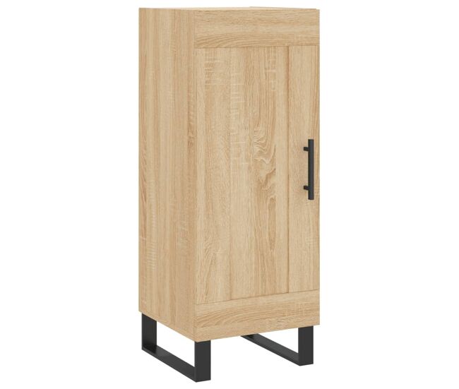 Aparador - mueble de almacenamiento madera contrachapada color roble sonoma 34,5x34x90 cm es4299
