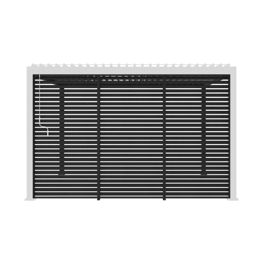 Conjunto de 3 persianas de 1.3m para pérgola bioclimática de alumínio Antracite - 123.5x6x236 cm