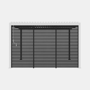 Conjunto de 3 persianas de 1.3m para pérgola bioclimática de alumínio Antracite - 123.5x6x236 cm