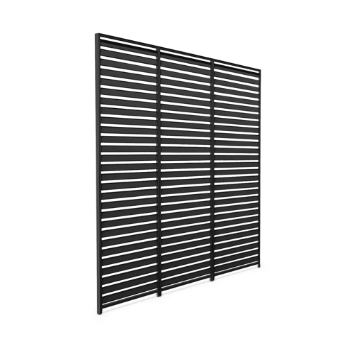Conjunto de 3 persianas de 1.3m para pérgola bioclimática de alumínio Antracite - 123.5x6x236 cm