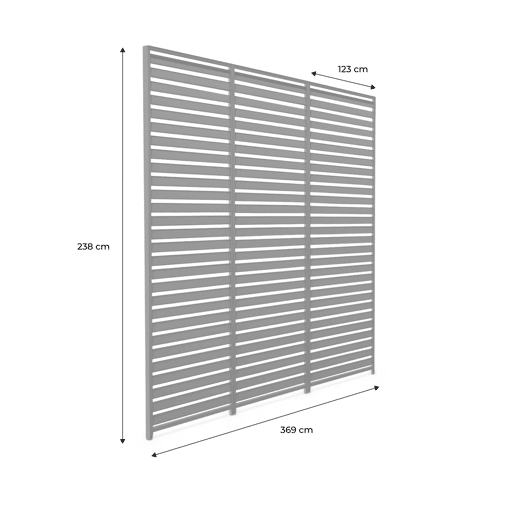Conjunto de 3 persianas de 1.3m para pérgola bioclimática de alumínio Antracite - 123.5x6x236 cm