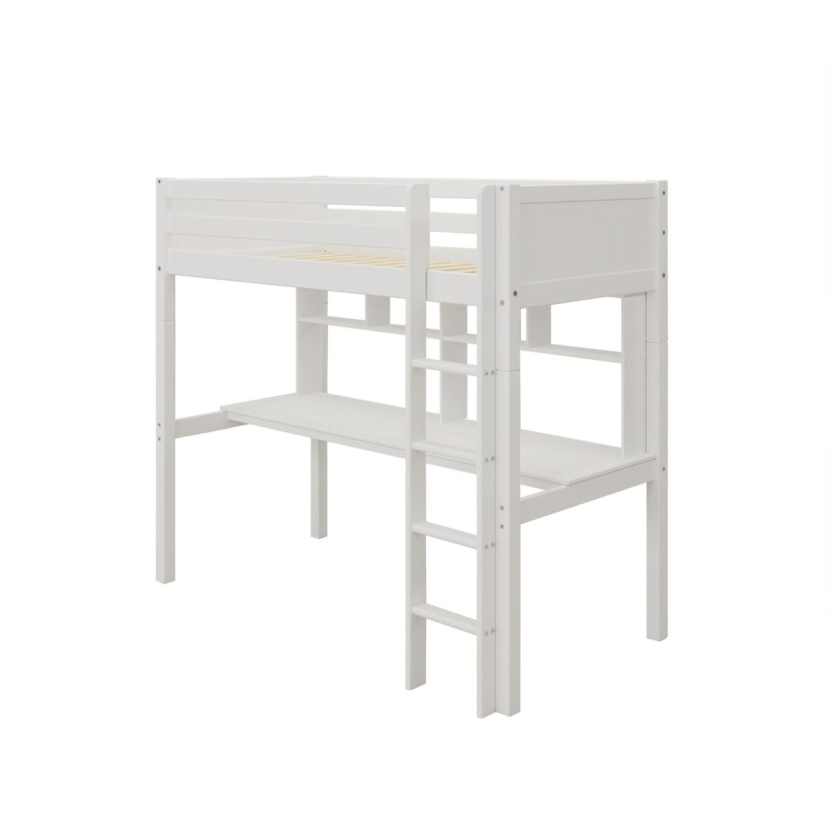cama alta infantil nordic romantic 209x106x118 blanco
