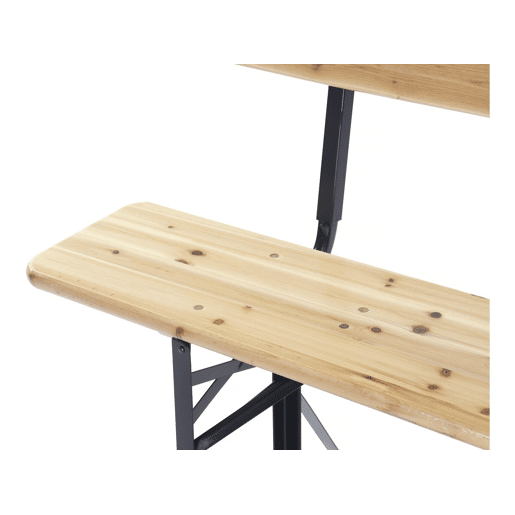 Conjunto de mobiliário de jardim Lisbon em madeira com encosto - 180 cm - Castanho