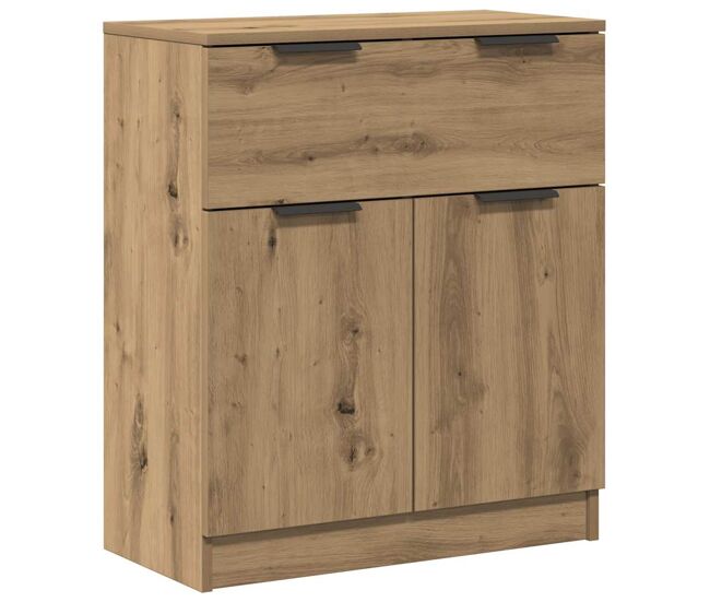 Aparador - mueble de almacenamiento de madera de ingeniería roble artisan 60x30x70 cm es3678
