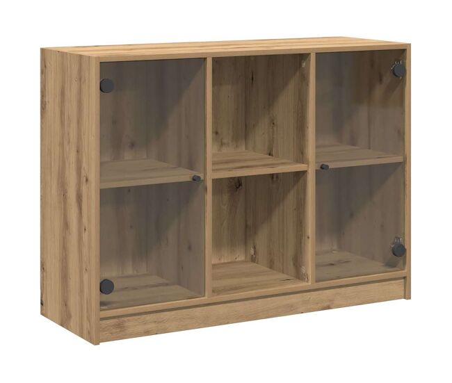 Aparador - mueble de almacenamiento madera de ingeniería roble artiasian 102x37x75,5 cm es4556
