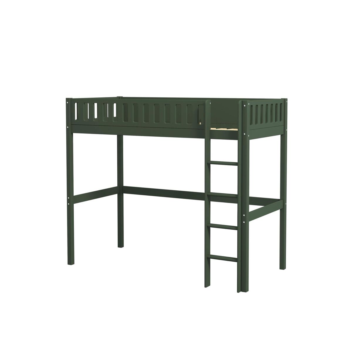 Cama alta infantil viggo 208x102x176 verde