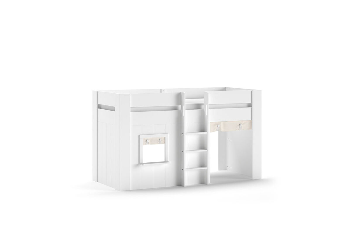 Cama alta infantil reno 128x206x121 blanco