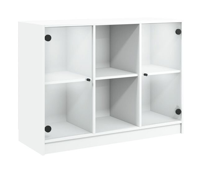 Aparador - mueble de almacenamiento madera de ingeniería blanco 102x37x75,5 cm es4355