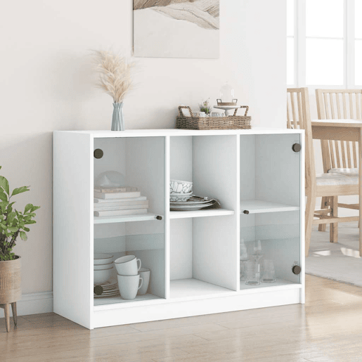Aparador - Bufete - Móvei de apoio 102x37x75,5 cm derivados de madeira branco pt4355
