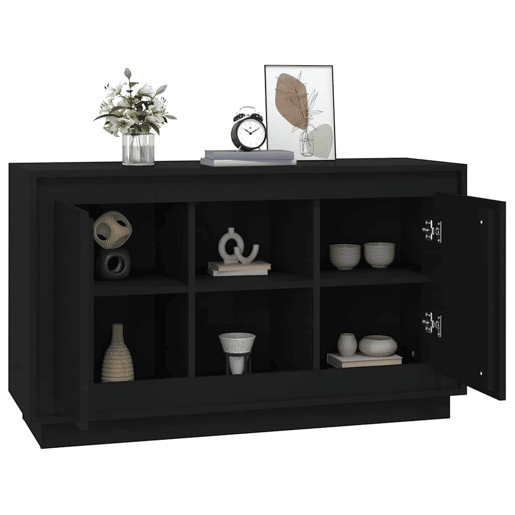 Aparador - Bufete - Móvei de apoio 102x35x60 cm derivados de madeira preto pt2941