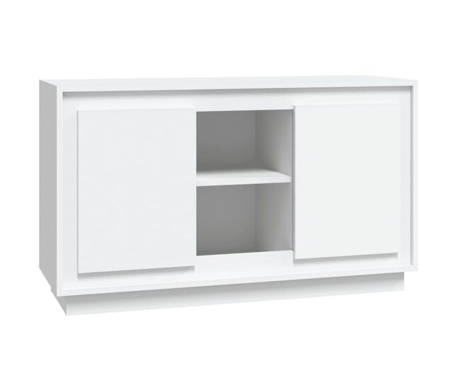 Aparador - mueble de almacenamiento de madera contrachapada blanco 102x35x60 cm es2444