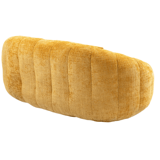 Sofá puff individual - Alto conforto, encosto alto, interior e exterior - Amarelo