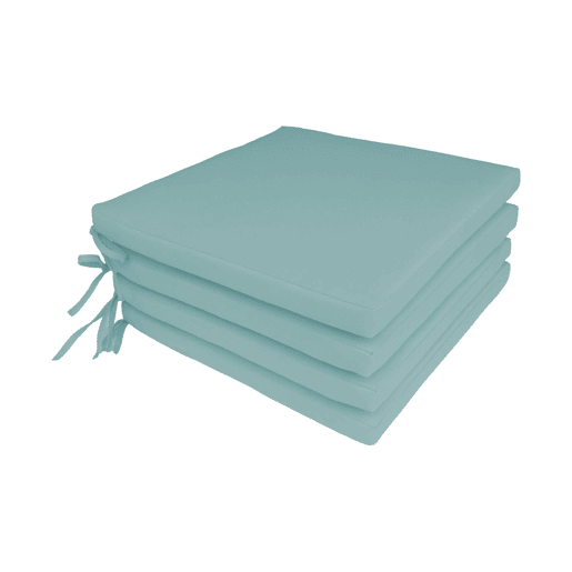 Almofada para cadeira de jardim, set de 4 Verde cinzento - 40x40x4 cm