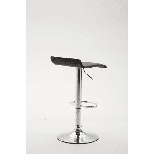 Banqueta de bar x1 design minimalista altura ajustável apoio para os pés PVC preto e metal cromado 10_0006038