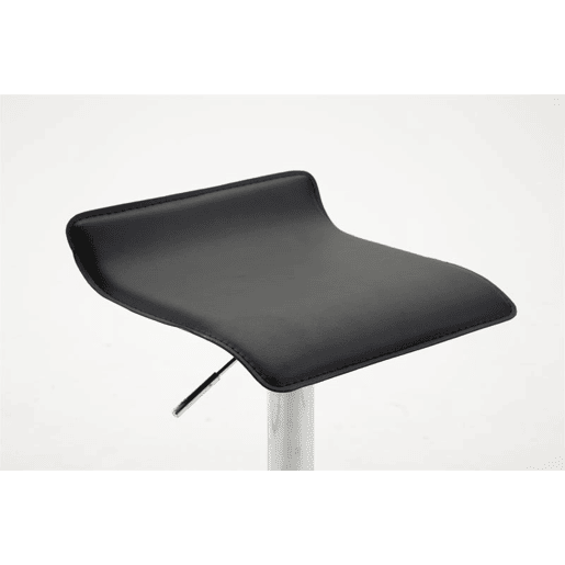 Banqueta de bar x1 design minimalista altura ajustável apoio para os pés PVC preto e metal cromado 10_0006038